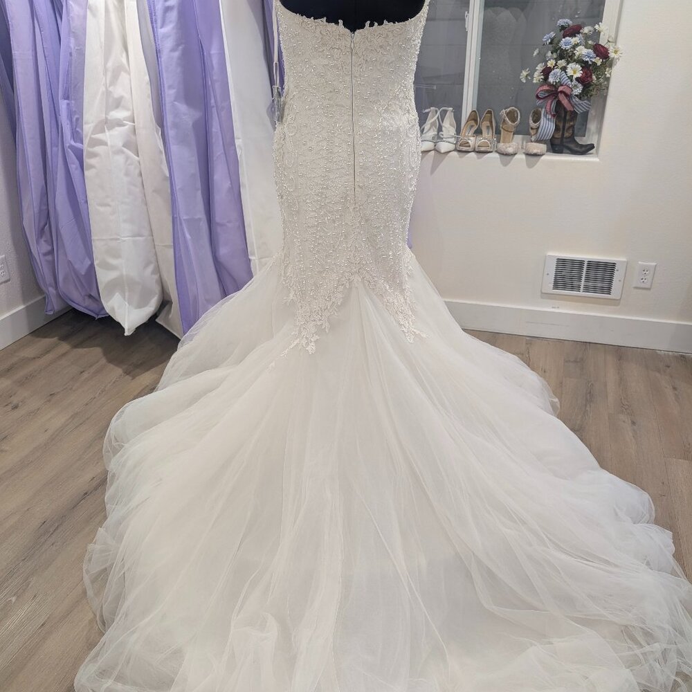 Justin Alexander 9784 Size 16 Ivory/Pearl - Picture 5 of 14